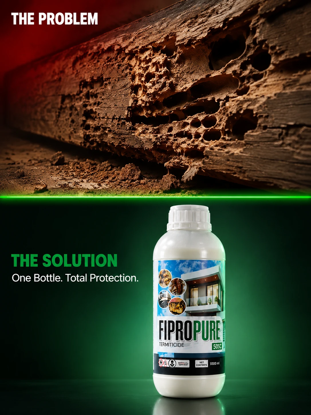 Fipro Pure 50SC — the problem of termite damage and the solution