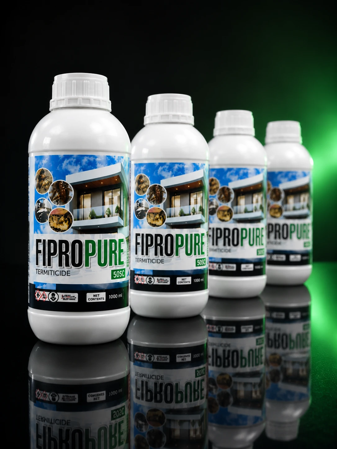 Fipro Pure 50SC bottles lined up